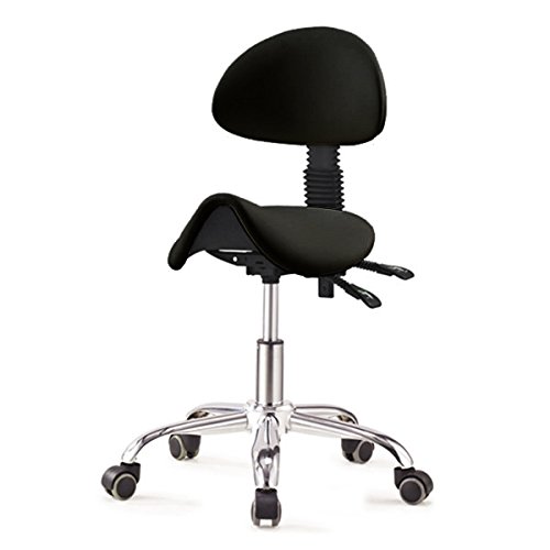 Ergolution Ergonómico Taburete Ajustable Trabajo - Taburete - Silla giratoria heces - Negro