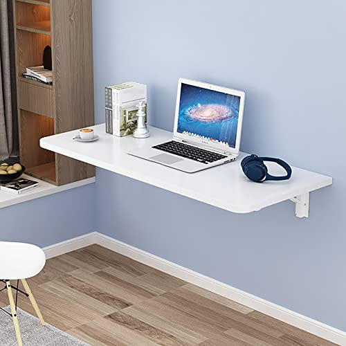 Escritorios De Pared para Espacios Pequeños, Banco De Trabajo Plegable De Pared, Mesa Abatible para Cocina Lavadero Oficina En Casa 21 Tamaños (Color : White, Size : 50x30cm/19.6x11.8)