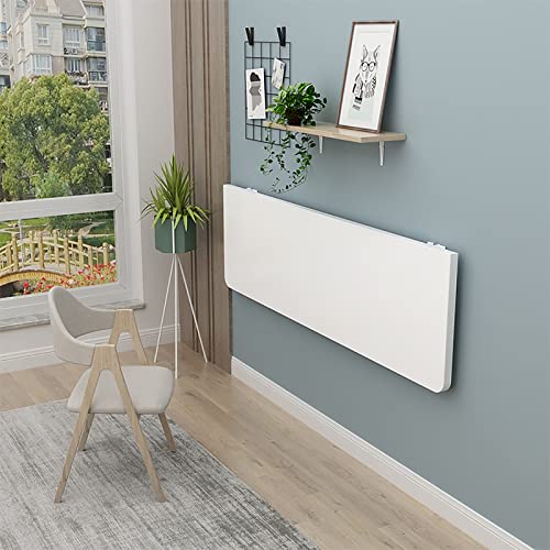 Escritorios De Pared para Espacios Pequeños, Banco De Trabajo Plegable De Pared, Mesa Abatible para Cocina Lavadero Oficina En Casa 21 Tamaños (Color : White, Size : 50x30cm/19.6x11.8)