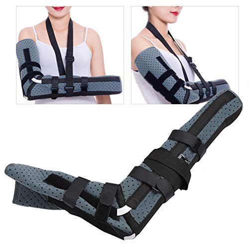 Eslinga de codo, unisex Eslinga de brazo Codo Soporte de húmero Férula Soporte de recuperación de lesiones en el brazo para huesos rotos Eslinga de brazo con soporte acolchado en el hombro