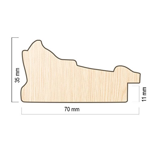 Espejo de Madera Fabricado en España - Espejo Vestidor, Salón, Baño, Entraditas. (201 Blanco, 54x149 cm)