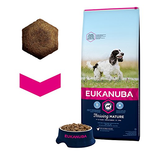 EUKANUBA Edad avanzada Próspero Raza Mediana rico en pollo fresco [12 kg]