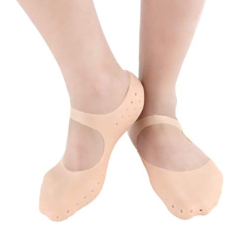 EXCEART Calcetines para El Cuidado de Los Pies Gel de Silicona para Pies Anti-Grietas Protector para El Cuidado de Los Pies Prevenir La Fascitis Plantar Metatarsalgia Callos Callos Tamaño de Ampolla S