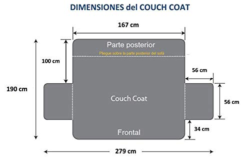 Exclusiva funda de sofá de 3 plazas reversible,ligera y con acolchado de nueva generación, tela fresca y agradable al tacto.Funda con reposabrazos. Color beige/marrón 1067