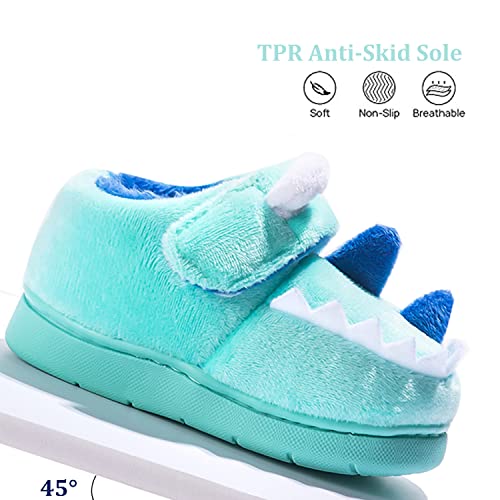 Fadezar Zapatillas De Estar por Casa para Niñas Niños Invierno Pantuflas Animales Antideslizantes Cálido Slippers 17 Verdes EU 24/25 (Tamaño de la etiqueta170)