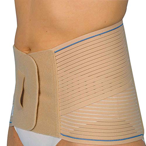 Faja lumbosacra transpirable semirrígida. Talla L. Color beige