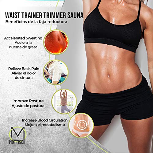 Faja Reductora Mujer, Faja Deportiva, Faja Lumbar, Faja Moldeadora Ajustable, Efecto Sauna, Faja Reductora Hombre, Faja de Neopreno. Incluye: Toalla