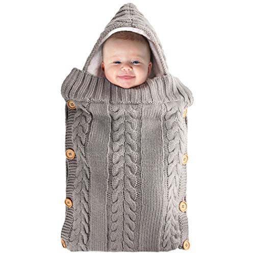 Fascigirl Manta Swaddle Tejida Saco De Dormir Suave Para Bebé De Felpa Abrigo Cálido Para Dormir Para Bebés Swaddle Para Bebés Saco De Dormir Para Recién Nacidos