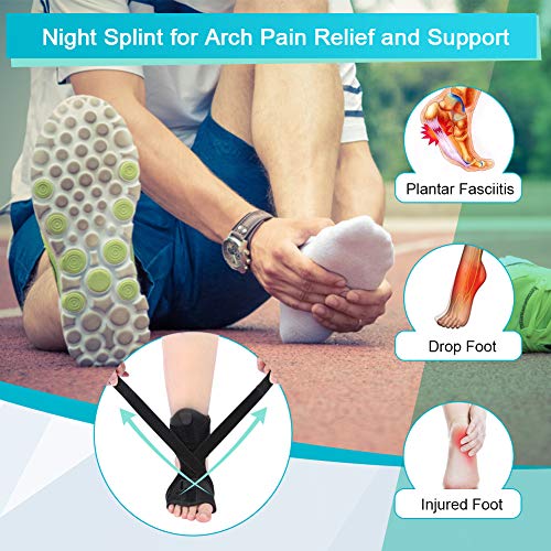 Fascitis Plantar FéRula Nocturna para la Tendinitis de Aquiles Alivio Del Dolor, CaíDa Del Pie Soporte OrtopéDico Apoyo para Mujeres y Hombres se Adapta para El Pie Izquierdo y Derecho (Base)