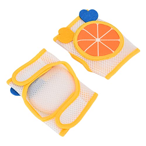 FastUU Protectores de para Bebés, Rodilleras para Bebés Patrón de Dibujos Animados Evitación de Lesiones Ajustable Prevención de Contusiones para el Hogar para Ciclismo(Naranja)