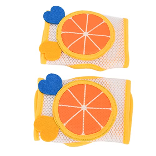 FastUU Protectores de para Bebés, Rodilleras para Bebés Patrón de Dibujos Animados Evitación de Lesiones Ajustable Prevención de Contusiones para el Hogar para Ciclismo(Naranja)