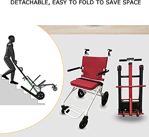 FDSAD Silla de Ruedas eléctrica para Subir escaleras, máquina para Subir escaleras Inteligente y Completamente automática Silla de Ruedas para Subir escaleras Desmontable