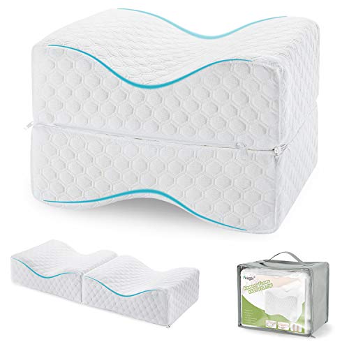 Feagar Almohada para Piernas Ortopédica para Doirmir, Almohadas Piernas de Espuma de Memoria para Dormir de Lado