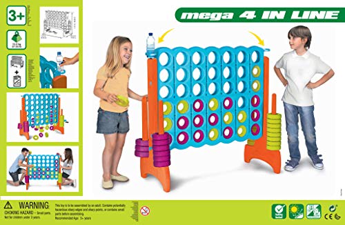 FEBER- Mega 4 en Raya Gigante, para Exterior e Interior, Multicolor (Famosa 800012910)