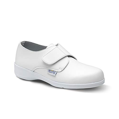 Feliz Caminar - Zapato Laboral Comodón Velcro Blanco, 42