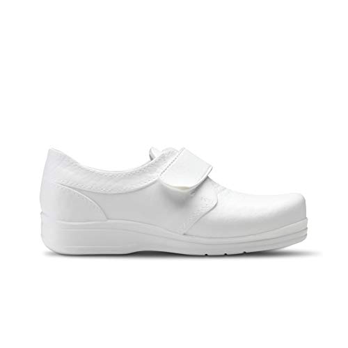 Feliz Caminar - Zapato Sanitario Flotantes Velcro Blanco, 38