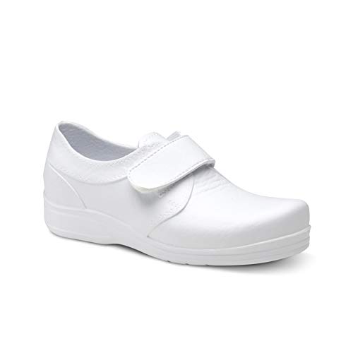 Feliz Caminar - Zapato Sanitario Flotantes Velcro Blanco, 38