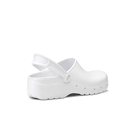 Feliz Caminar - Zuecos Sanitarios Flotantes, Blanco, 39 EU