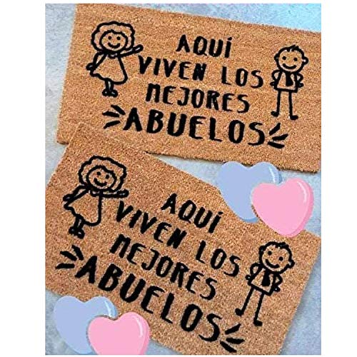 Felpudos Originales Felpudo Mejores Abuelos. Regalos Originales para Abuelos Regalar a Unos Abuelos. Idea Felpudos con Frases Regalos para Unos Abuelos