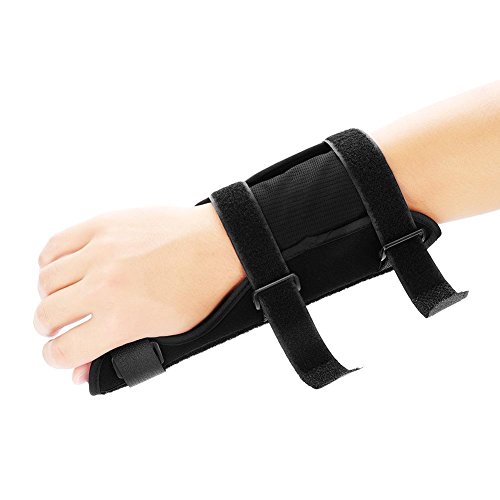 Férula ajustable para el pulgar, protección para el pulgar, soporte transpirable para el pulgar, vendaje de muñeca para esguinces, distensiones para el dolor de artritis, lesiones deportivas(Rechts M)