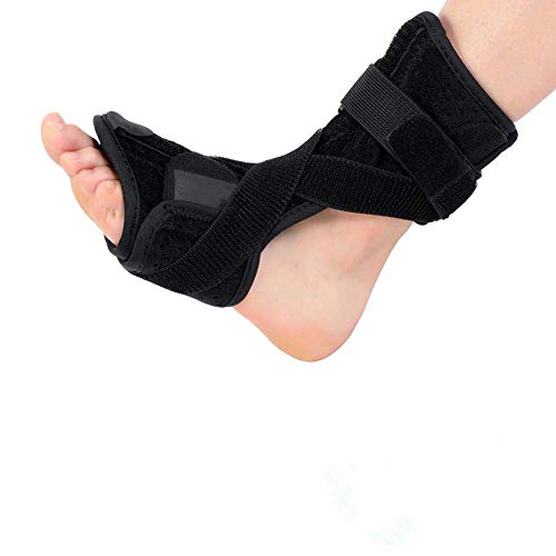 Férula nocturna para la fascitis plantar, Biuzi Drop Foot Support Soporte para la fascitis plantar Alivio del dolor Apoyo para dormir con soportes para el arco y banda elástica Excecise Band Masaje Bo