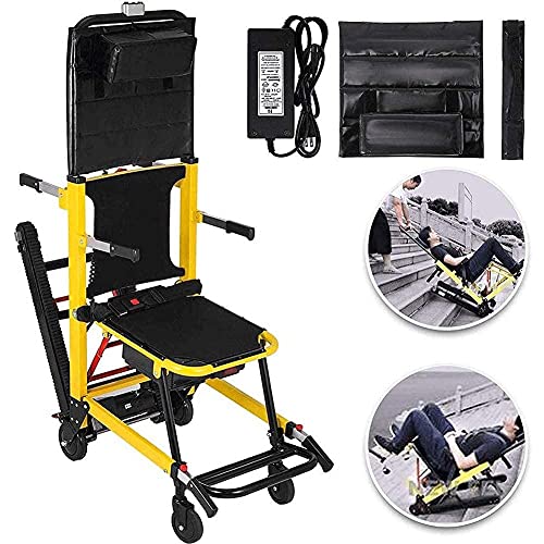 FGVDJ Silla de Ruedas eléctrica para Subir escaleras, Silla para Subir escaleras Silla para Subir escaleras de Emergencia Silla Plegable sobre orugas con Pilas