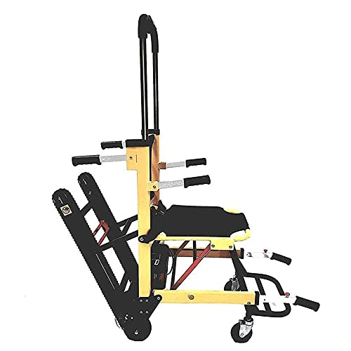 FGVDJ Silla de Ruedas eléctrica para Subir escaleras, Silla para Subir escaleras Silla para Subir escaleras de Emergencia Silla Plegable sobre orugas con Pilas