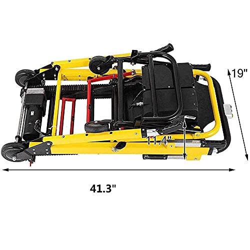 FGVDJ Silla de Ruedas eléctrica para Subir escaleras, Silla para Subir escaleras Silla para Subir escaleras de Emergencia Silla Plegable sobre orugas con Pilas