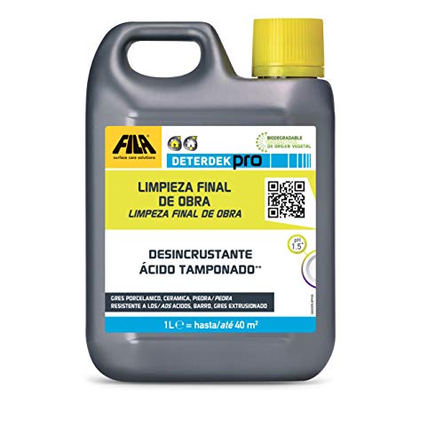 FILA Surface Care Solutions Deterdek Detergente desincrustante ácido, No Aplica, 1 Liter