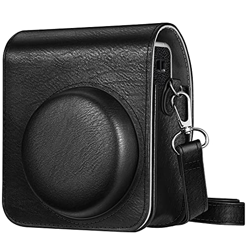 Fintie Funda Compatible con Fujifilm Instax Mini 40 - Estuche de Material Sintético de Primera Calidad con Correa Ajustable/Desmontable, Negro