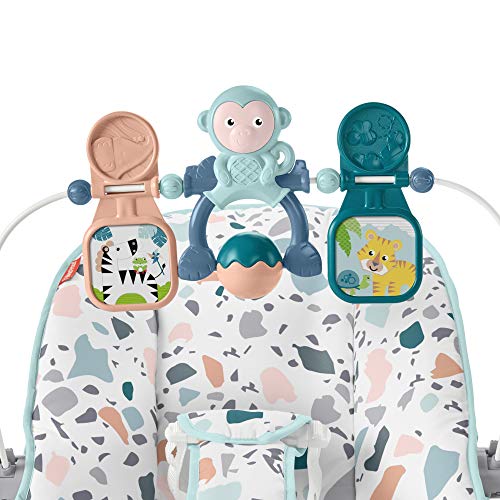 Fisher-Price GWD38 - Terrazzo Bouncer, Hamaca con Vibraciones Relajantes Para Bebés 0+ Meses (Mattel GWD38)