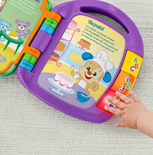 Fisher-Price Libro interactivo de aprendizaje, juguete bebé +6 meses (Mattel FRC69)