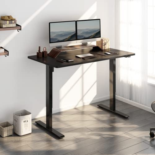 FLEXISPOT EG1 Escritorio de Eléctrico Ajustable en Altura Standing Desk Mesa Ordenador Gaming Elevable Frame para Oficina en Casa Marco de Acero Sólido de 2 Etaps con Motor(Negro)