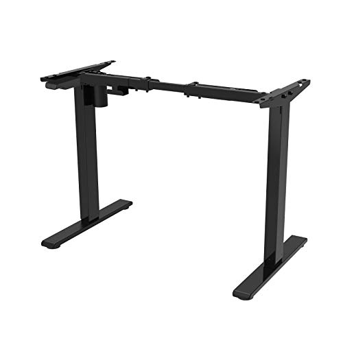 FLEXISPOT EG1 Escritorio de Eléctrico Ajustable en Altura Standing Desk Mesa Ordenador Gaming Elevable Frame para Oficina en Casa Marco de Acero Sólido de 2 Etaps con Motor(Negro)