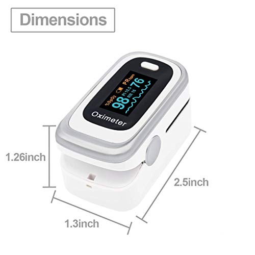 FONCBIEN Oxímetro de Dedo - Saturación De Oxígeno En La Sangre -Oxímetros De Pulso Para Atletismo y Aviación,Frecuencia Respiratoria,Con Pantalla Oled,Frecuencia De Pulso,Índice De Perfusión De Sangre