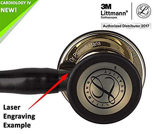 Fonendoscopio 3M™ Littmann® Cardiology IV™ con grabado láser gratuito - Granate Champagne 6176