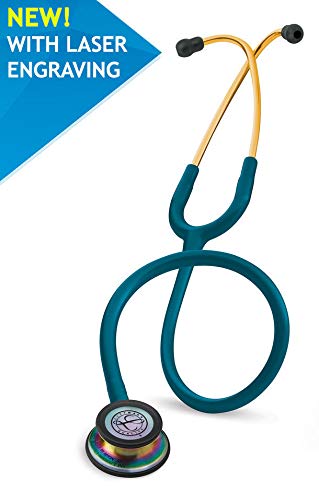 Fonendoscopio 3M™ Littmann® Classic III™ con grabado láser gratuito - Azul caribe Arco iris 5807