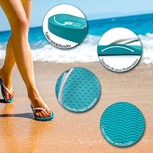 FOOTACTIVE Chanclas Ortopédicas Tiki Girl - AQUA (XS 36/37 EU)