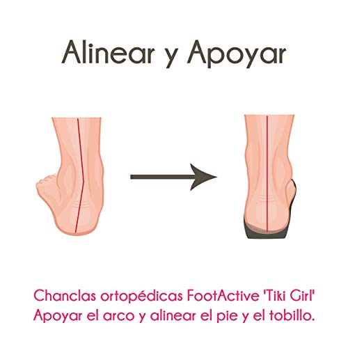 FOOTACTIVE Chanclas Ortopédicas Tiki Girl - PINK M 38.5/39.5 EU