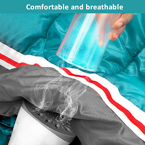 Forceatt Saco de dormir de 3 estaciones, uso interior y exterior, impermeable, apto para adultos y adolescentes, saco de dormir tipo mochila, apto para acampar y actividades al aire libre