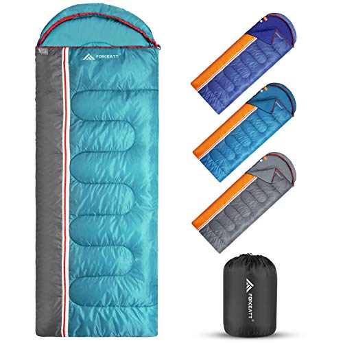 Forceatt Saco de dormir de 3 estaciones, uso interior y exterior, impermeable, apto para adultos y adolescentes, saco de dormir tipo mochila, apto para acampar y actividades al aire libre