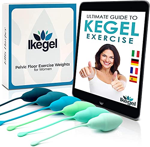 Fortalecedor y ejercitador del suelo pélvico para mujeres - Juego de 6 bolas de Kegel para mujeres Fortalecimiento del suelo pélvico y control de la vejiga con libro electrónico detallado