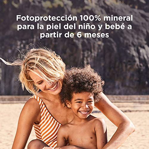 Fotoprotector ISDIN Fusion Fluid Mineral Baby SPF 50 - Protector solar facial formulado para la piel de niños y bebés, Filtros 100% físicos, Apto para pieles atópicas, 50 ml