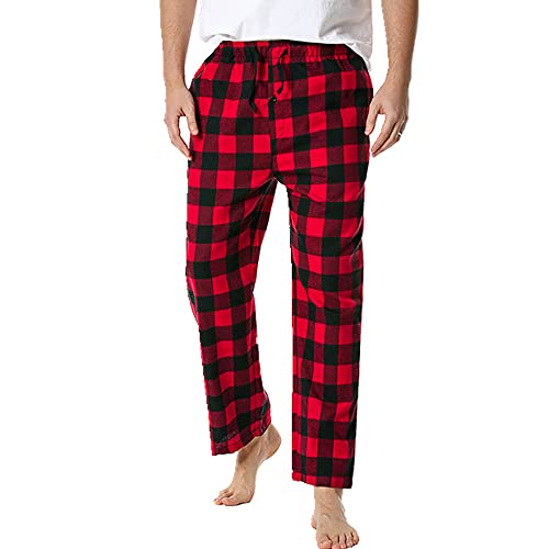 Franela Suave para Hombre Pantalones de Pijama Casual Pantalones de Yoga Inicio