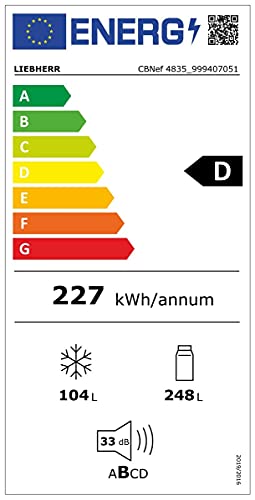 Frigorífico Combi Liebherr CBNef-4835-21 Clase A+++ 201x60 No Frost Acero Inoxidable