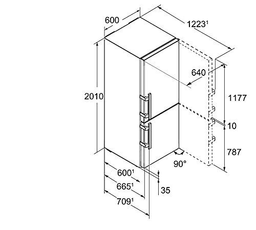 Frigorífico Combi Liebherr CBNef-4835-21 Clase A+++ 201x60 No Frost Acero Inoxidable