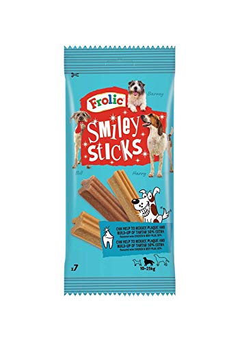 Frolic Smiley Sticks Dentales para Perros (Pack de 10 bolsitas x 175g)