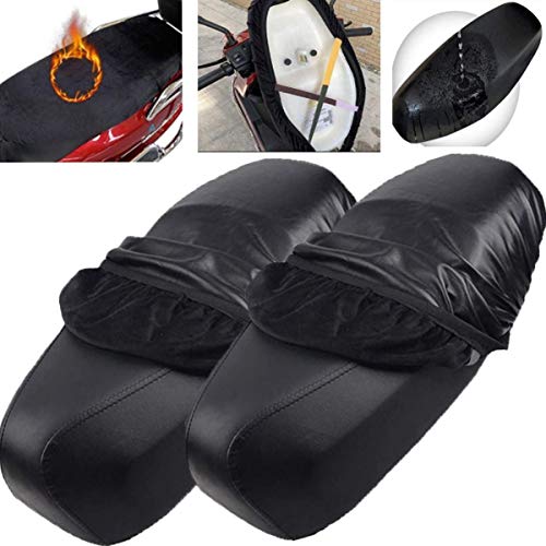 Funda Asiento Moto,Biluer 2PCS Almohadilla Asiento de Motocicleta Cubierta del Asiento del Scooter para La Mayoría De Los Asientos De Motocicletas Eléctricas