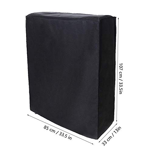 Funda de Cama Plegable portátil Funda Protectora a Prueba de Polvo de Muebles para Tenis de Mesa y Billar de Interior al Aire Libre Uso Negro(85 * 33 * 107cm)