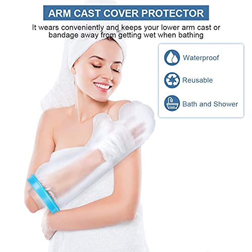 Funda Escayola Brazo, Protector de Escayola Impermeable Brazo Adulto, Funda Protectora para Ducha Brazo, Elástico, Protector de Ducha Brazo